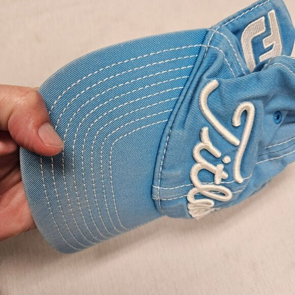 Titleist Women's Light Blue FootJoy FJ Pro V1‎ Golf Hat Distressed Faded Look - Picture 13 of 13